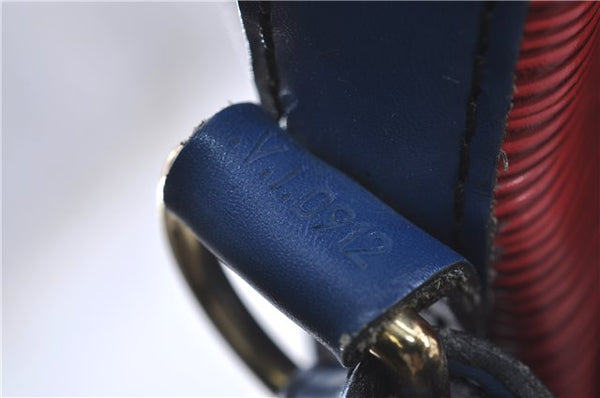 Authentic Louis Vuitton Epi Noe Bi-color Red x Blue Shoulder Bag M44084 LV 5483D