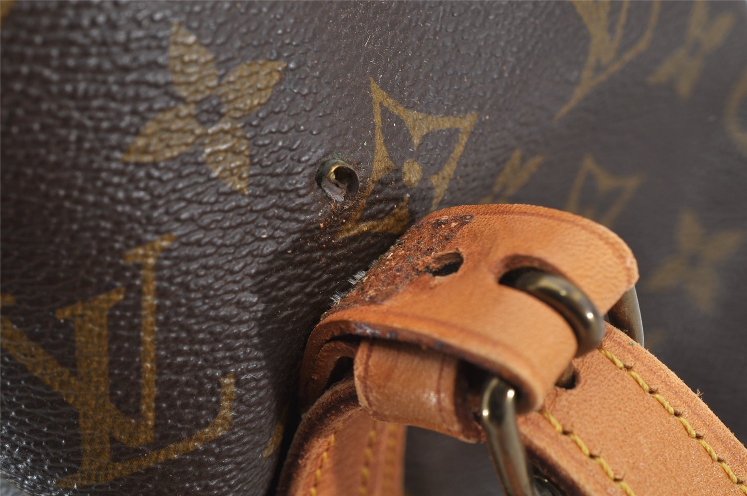 Authentic Louis Vuitton Monogram Bucket GM Shoulder Bag Old Model Junk 5483I