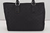 Authentic GUCCI Vintage Shoulder Tote Bag GG Canvas Leather 113017 Black 5486I