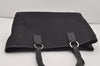 Authentic GUCCI Vintage Shoulder Tote Bag GG Canvas Leather 113017 Black 5486I