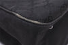 Authentic GUCCI Vintage Shoulder Tote Bag GG Canvas Leather 113017 Black 5486I