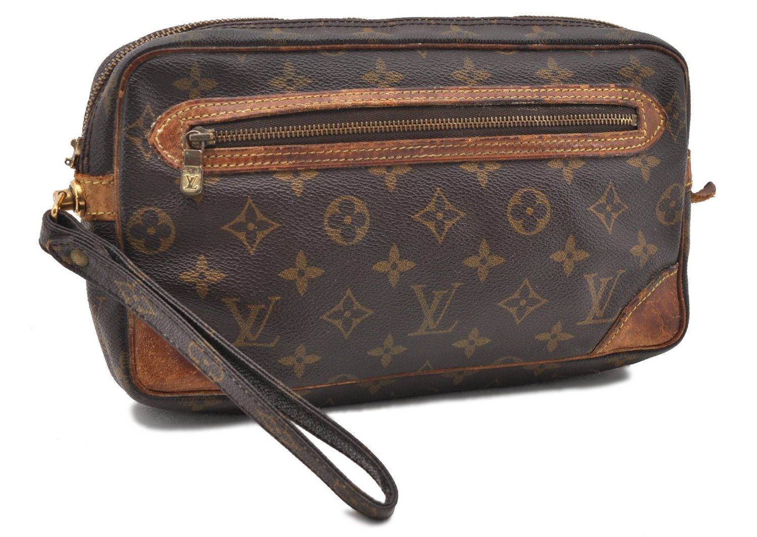 LOUIS VUITTON Monogram Marly Dragonne GM Clutch Hand Bag M51825 LV Junk 5487C