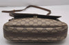 Authentic GUCCI Shoulder Cross Body Bag Purse GG PVC Leather Brown Junk 5487I