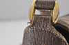 Authentic GUCCI Shoulder Cross Body Bag Purse GG PVC Leather Brown Junk 5487I