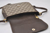 Authentic GUCCI Shoulder Cross Body Bag Purse GG PVC Leather Brown Junk 5487I