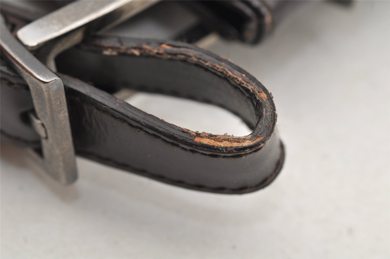 Authentic GUCCI Vintage Shoulder Bag Purse Leather 0013195 Brown 5488I