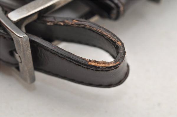 Authentic GUCCI Vintage Shoulder Bag Purse Leather 0013195 Brown 5488I