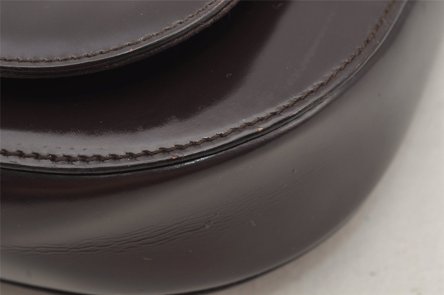 Authentic GUCCI Vintage Shoulder Bag Purse Leather 0013195 Brown 5488I