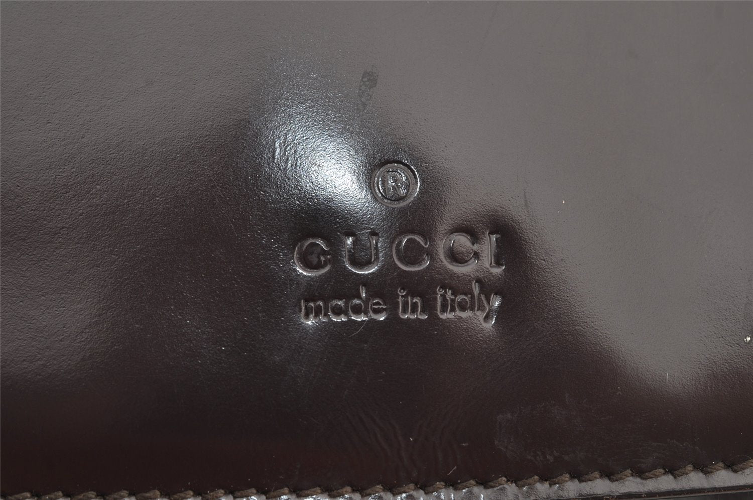 Authentic GUCCI Vintage Shoulder Bag Purse Leather 0013195 Brown 5488I