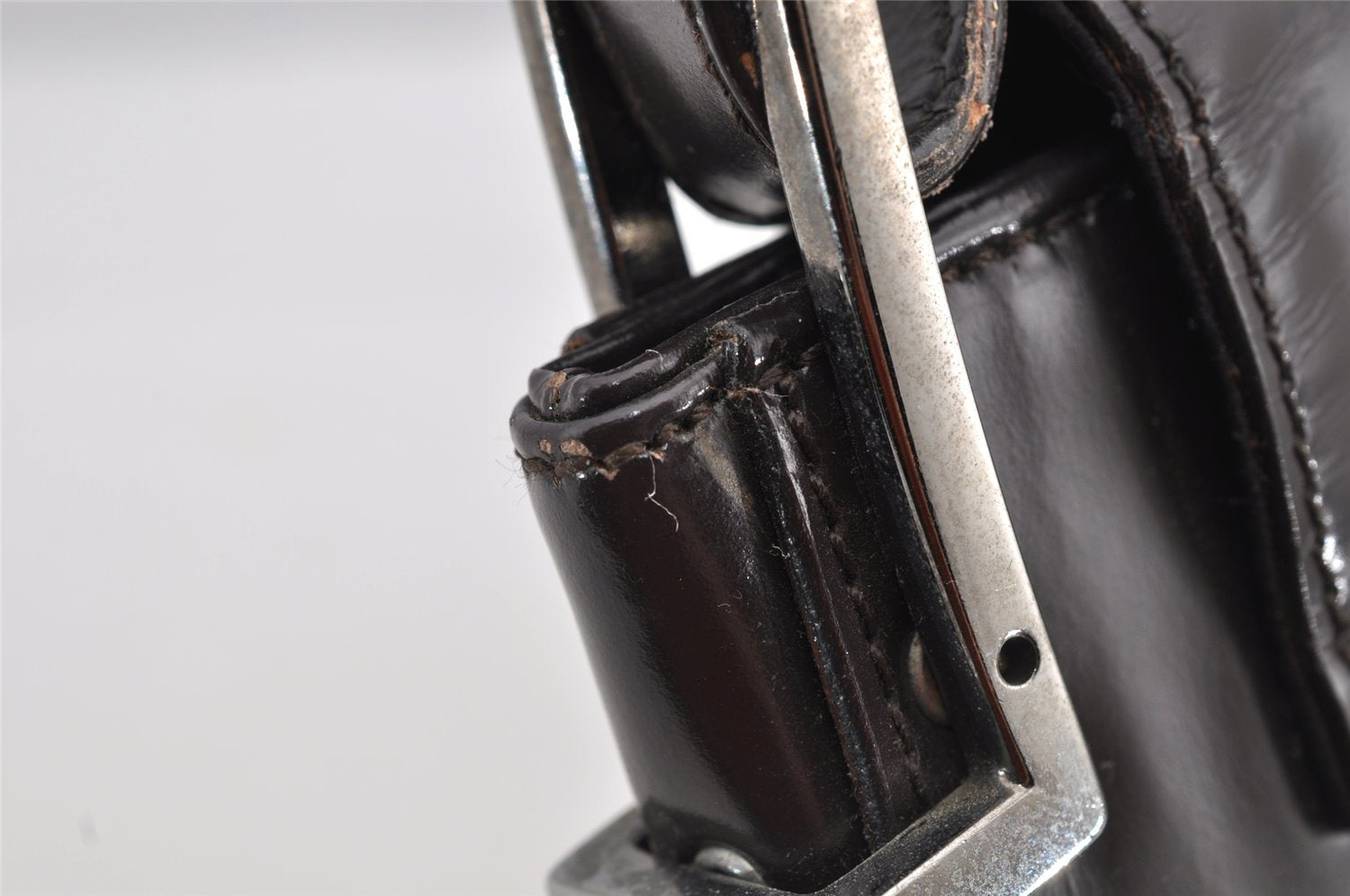 Authentic GUCCI Vintage Shoulder Bag Purse Leather 0013195 Brown 5488I