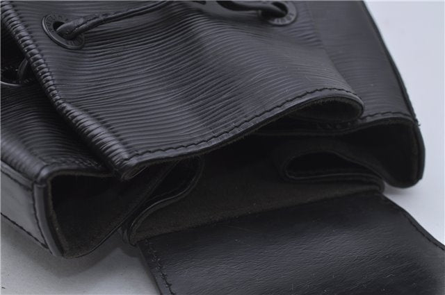 Authentic Louis Vuitton Epi Sac A Dos Shoulder Bag Black M80153 LV 5492D