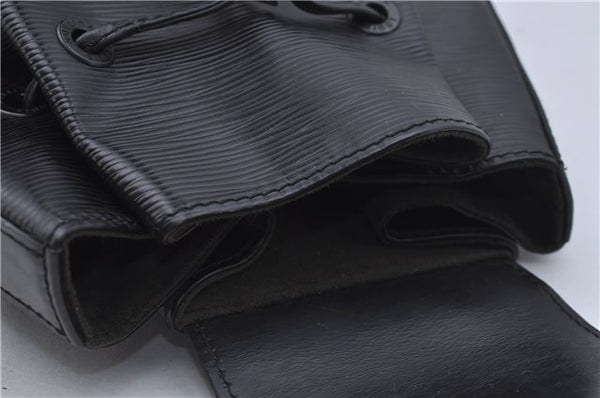 Authentic Louis Vuitton Epi Sac A Dos Shoulder Bag Black M80153 LV 5492D