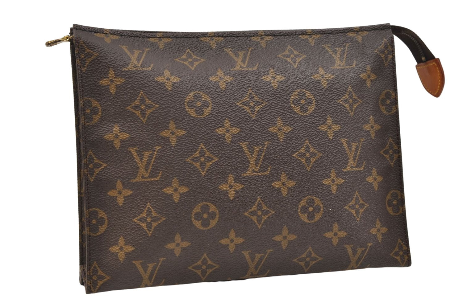 Auth Louis Vuitton Monogram Poche Toilette 26 Cosmetics Pouch M47542 LV 5492E