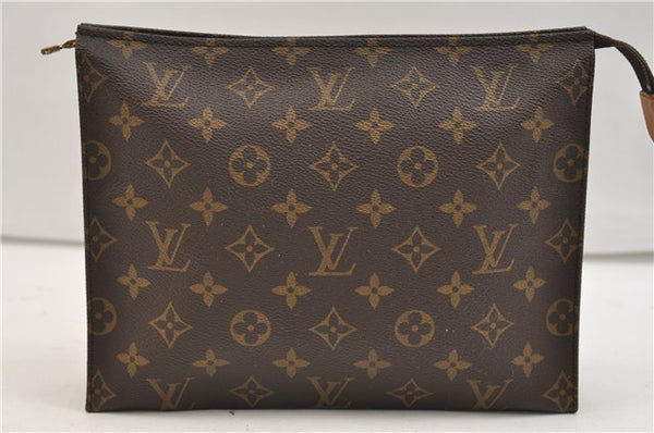 Auth Louis Vuitton Monogram Poche Toilette 26 Cosmetics Pouch M47542 LV 5492E