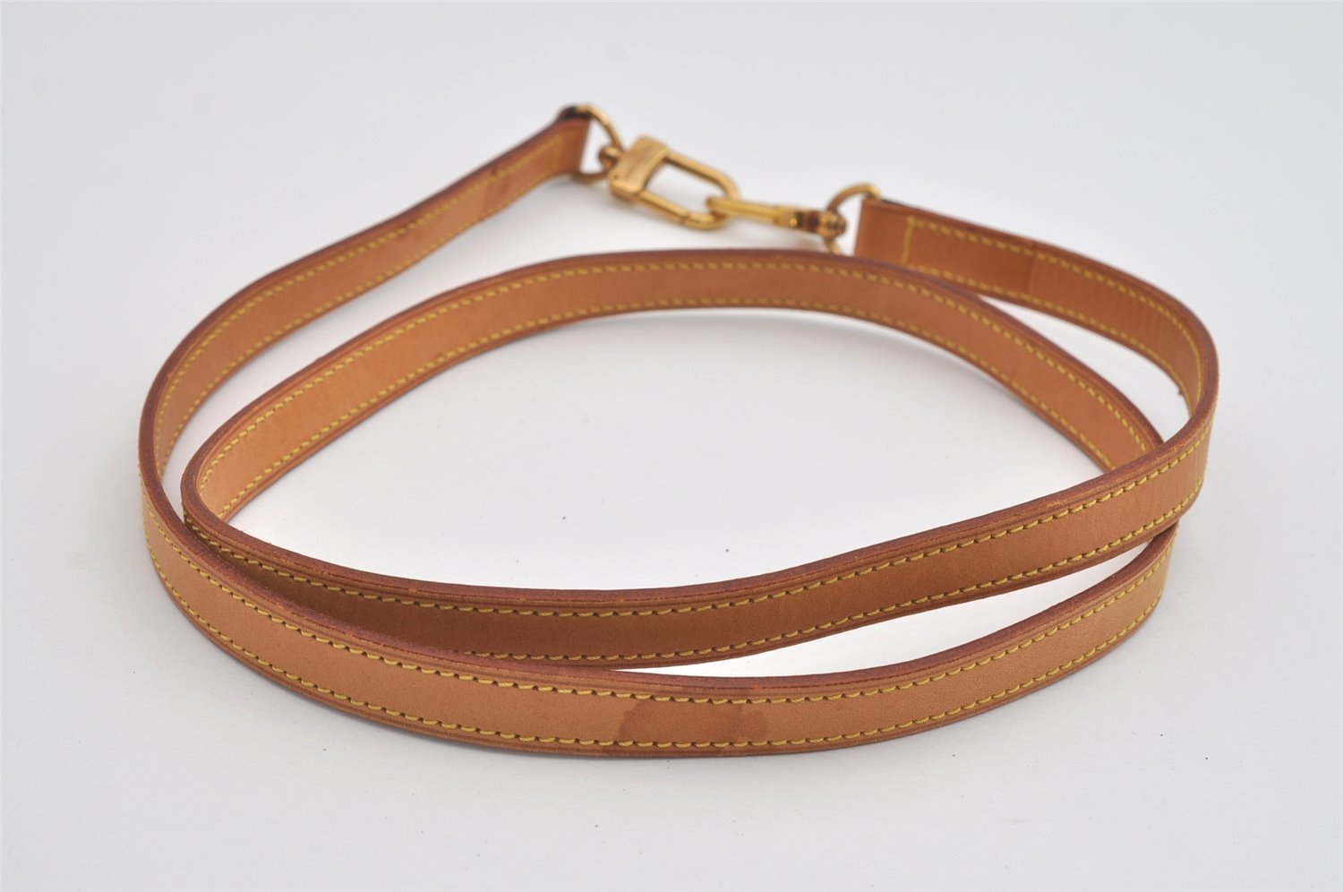 Authentic Louis Vuitton Leather Shoulder Strap Beige 47.2