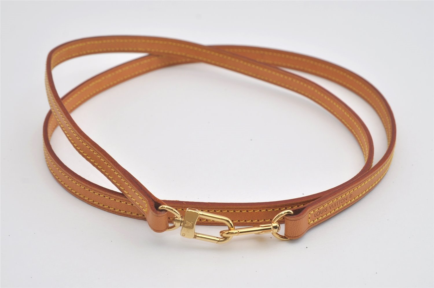 Authentic Louis Vuitton Leather Shoulder Strap Beige 47.2