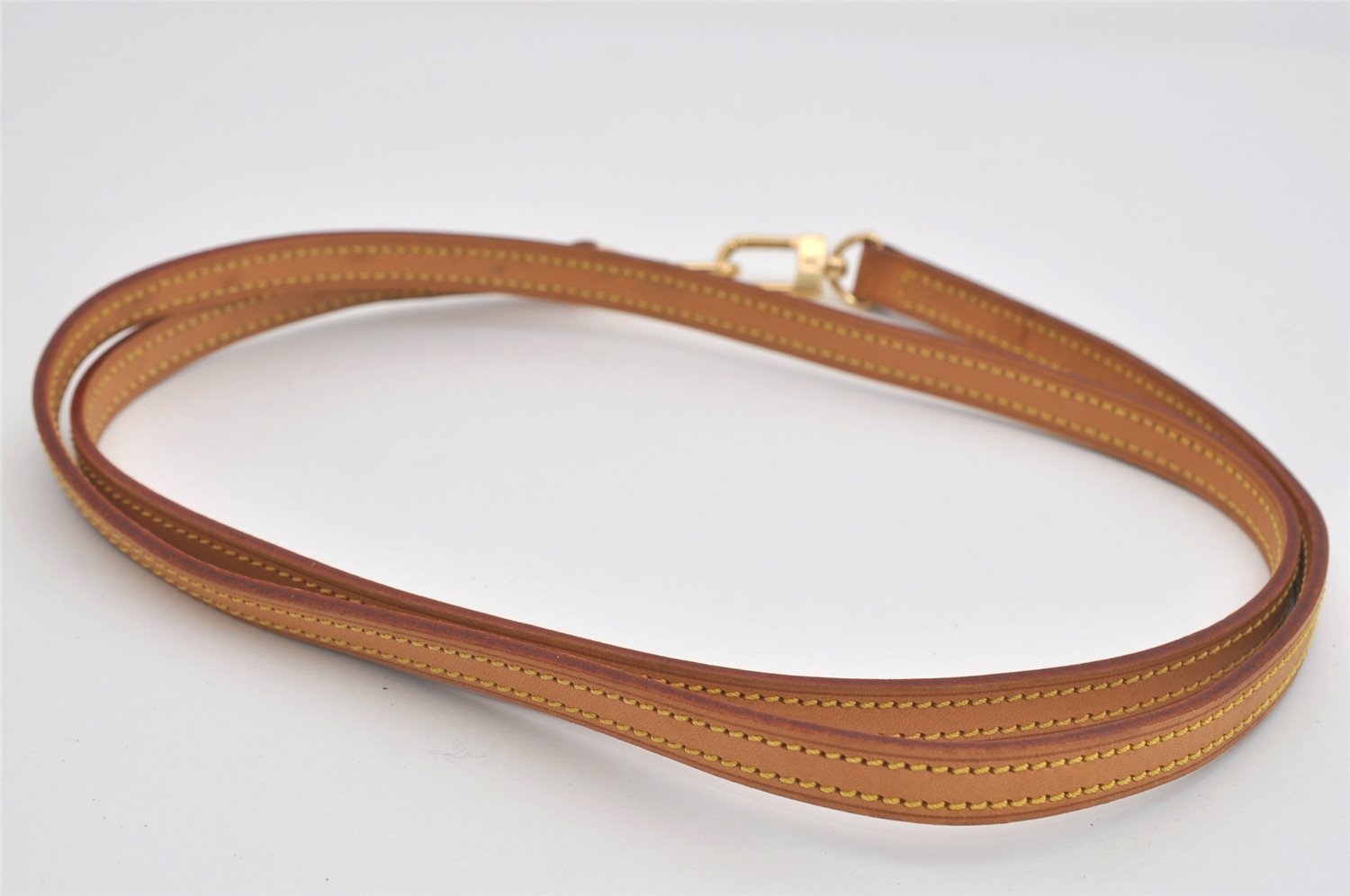 Authentic Louis Vuitton Leather Shoulder Strap Beige 47.2