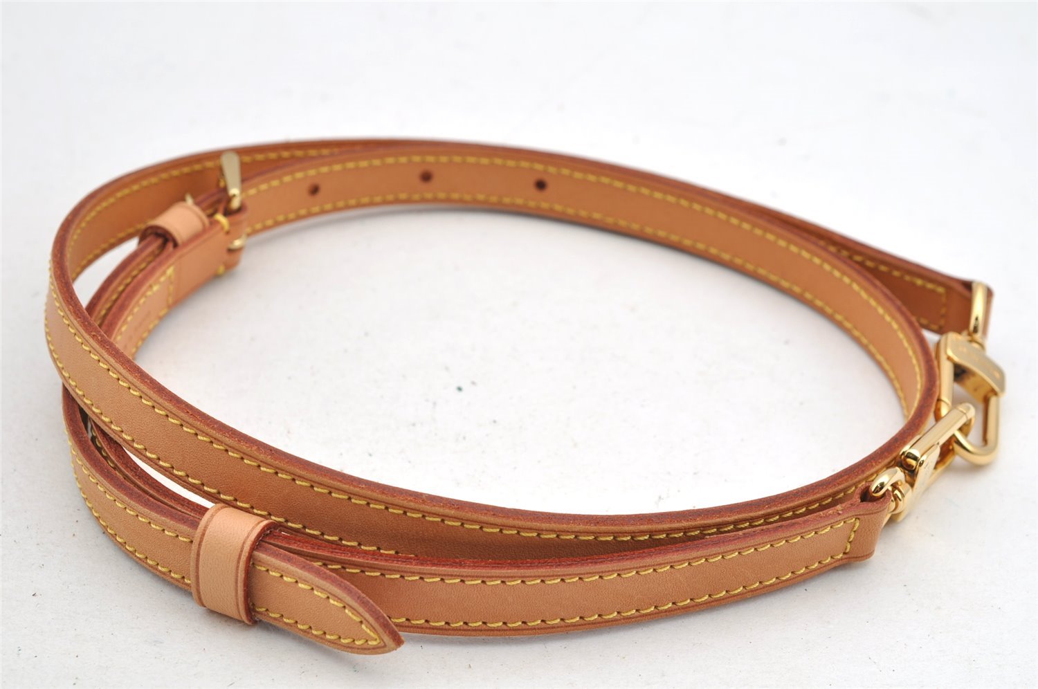 Authentic Louis Vuitton Leather Shoulder Strap Beige 40.2-46.9