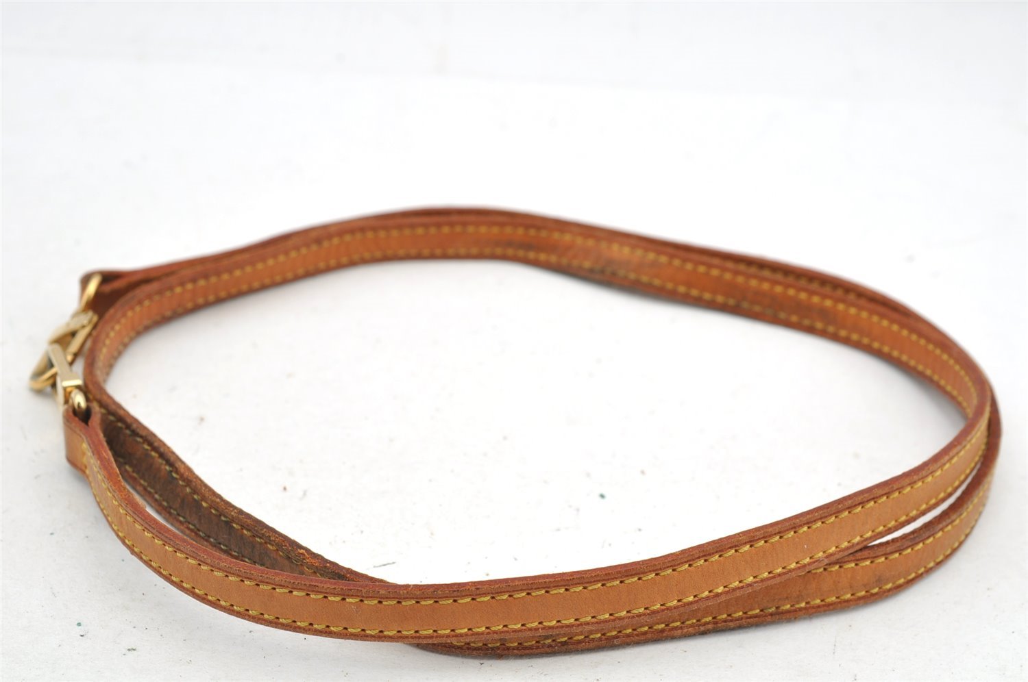 Authentic Louis Vuitton Leather Shoulder Strap Beige 46.5