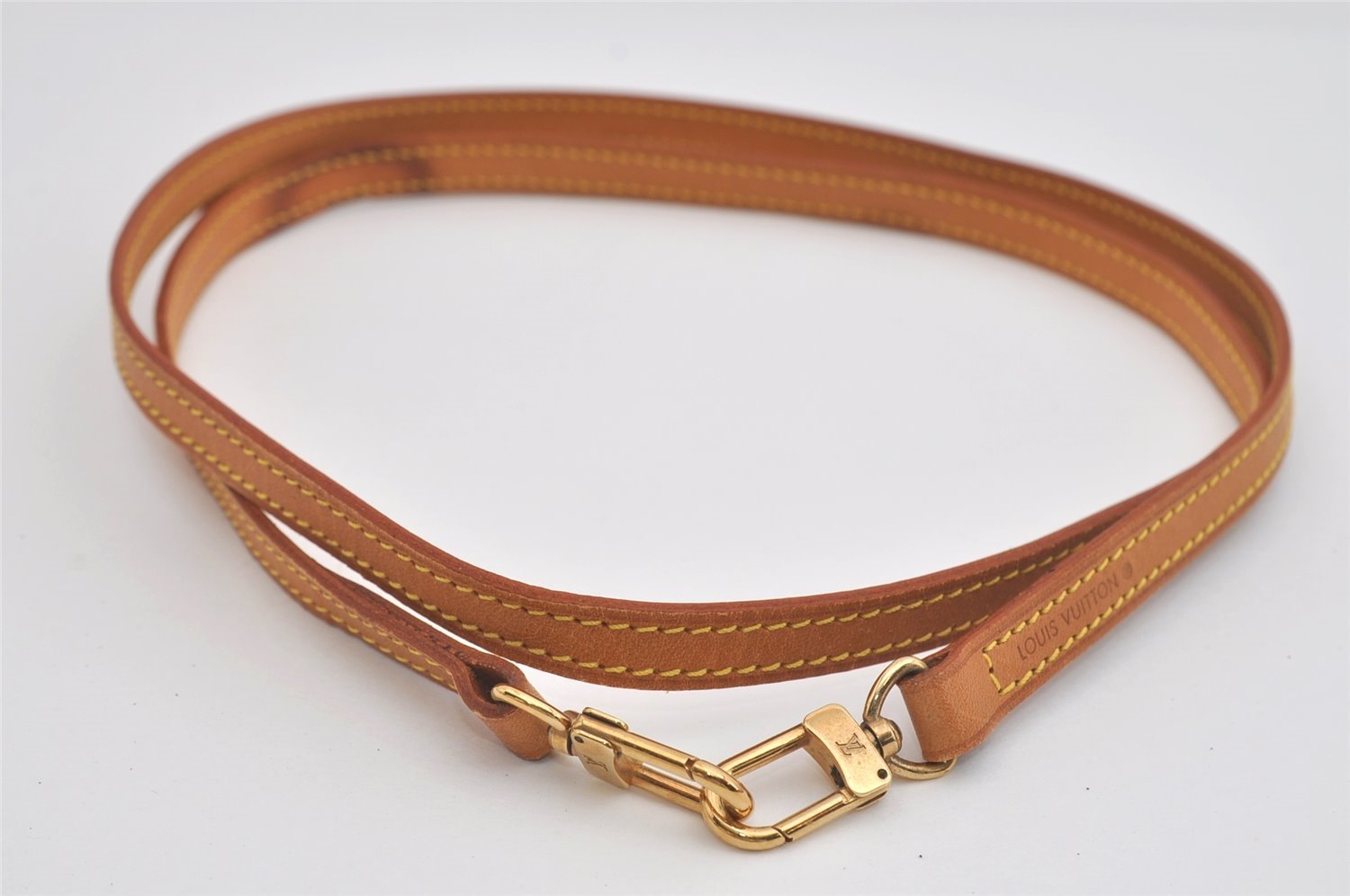 Authentic Louis Vuitton Leather Shoulder Strap Beige 46.9