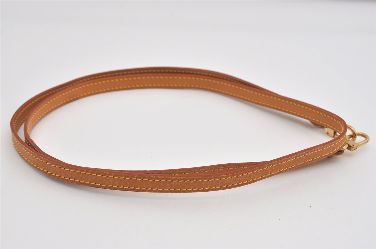 Authentic Louis Vuitton Leather Shoulder Strap Beige 46.9