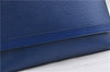 Auth LOUIS VUITTON Epi Pochette Enveloppe Document Case Blue M52585 LV 5501C