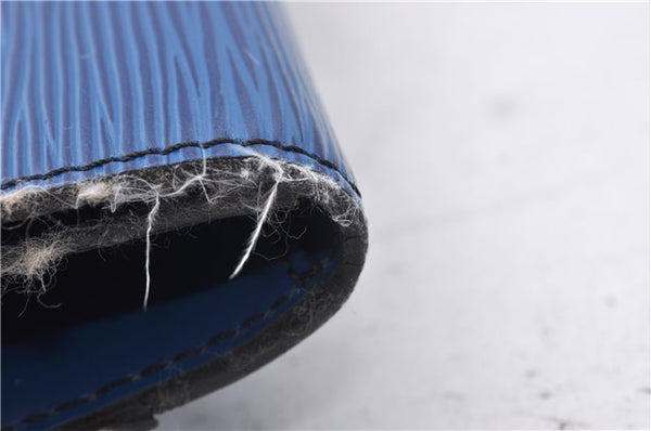 Auth LOUIS VUITTON Epi Pochette Enveloppe Document Case Blue M52585 LV 5501C