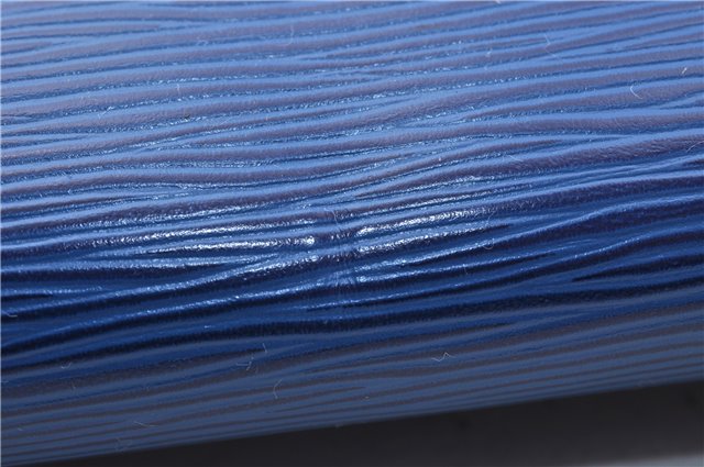 Auth LOUIS VUITTON Epi Pochette Enveloppe Document Case Blue M52585 LV 5501C