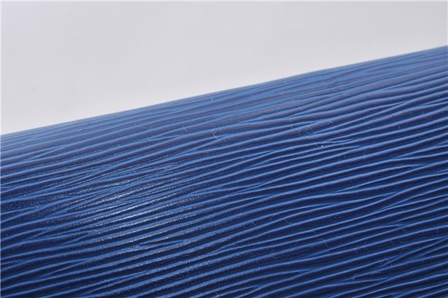 Auth LOUIS VUITTON Epi Pochette Enveloppe Document Case Blue M52585 LV 5501C