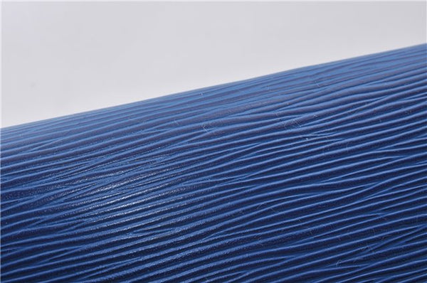 Auth LOUIS VUITTON Epi Pochette Enveloppe Document Case Blue M52585 LV 5501C