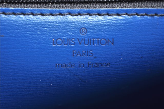 Auth LOUIS VUITTON Epi Pochette Enveloppe Document Case Blue M52585 LV 5501C