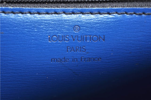 Auth LOUIS VUITTON Epi Pochette Enveloppe Document Case Blue M52585 LV 5501C