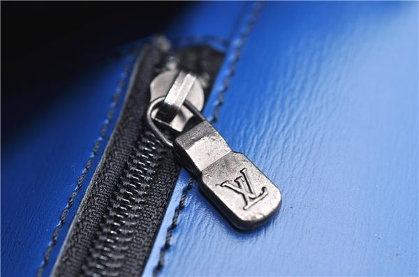 Auth LOUIS VUITTON Epi Pochette Enveloppe Document Case Blue M52585 LV 5501C