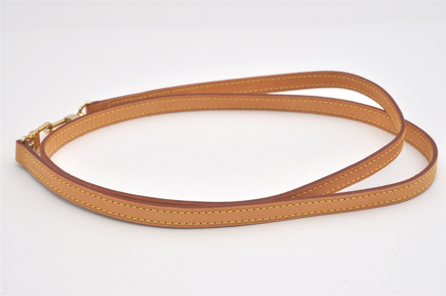 Authentic Louis Vuitton Leather Shoulder Strap Beige 46.9