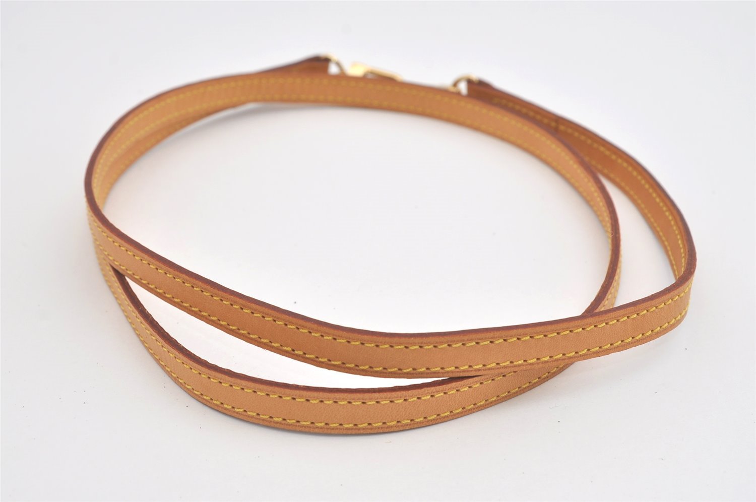 Authentic Louis Vuitton Leather Shoulder Strap Beige 46.9