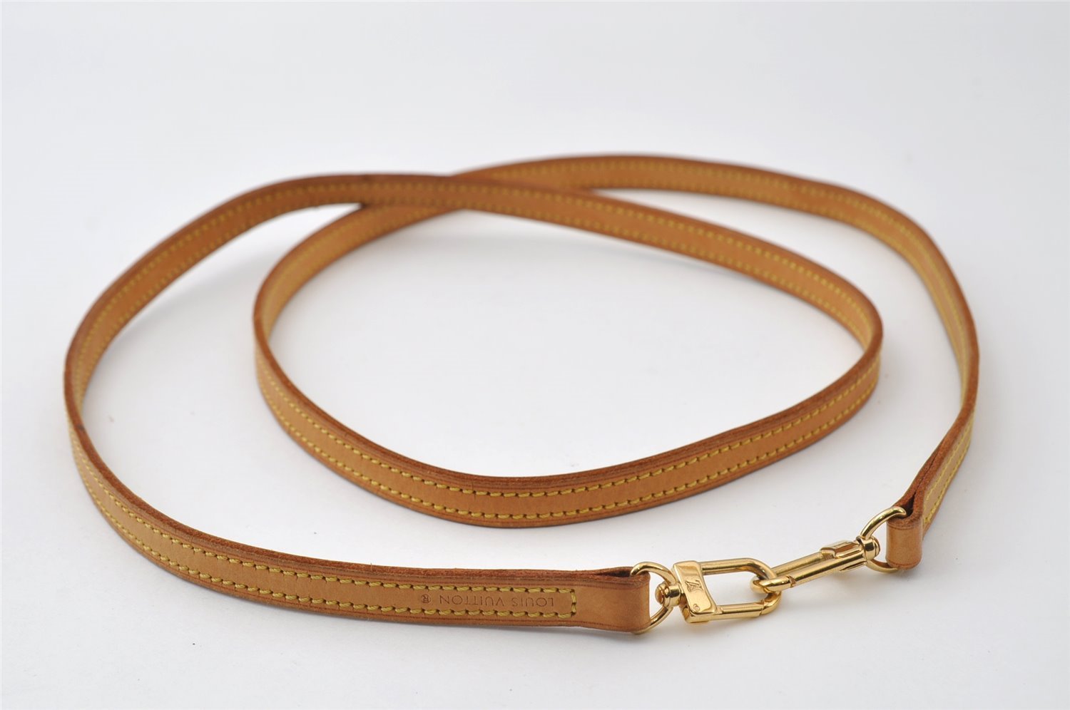 Authentic Louis Vuitton Leather Shoulder Strap Beige 48.4