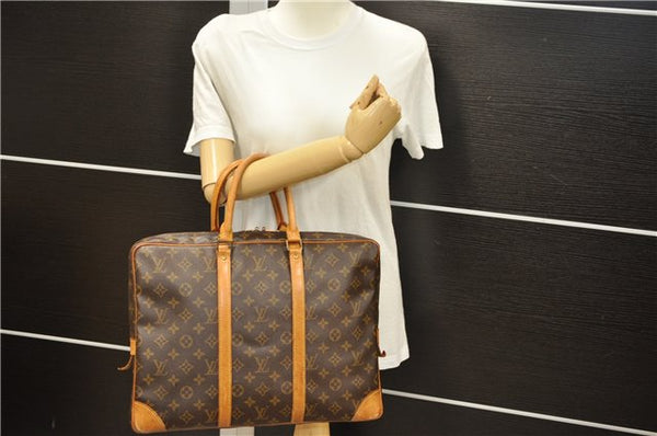 Auth Louis Vuitton Monogram Porte Documents Voyage Briefcase M53361 LV 5504D