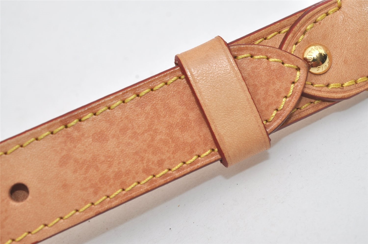 Authentic Louis Vuitton Leather Shoulder Strap Beige 35.8-39.8