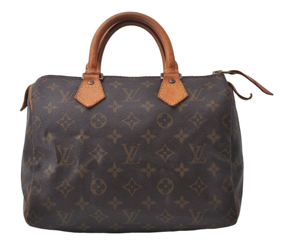 Authentic Louis Vuitton Monogram Speedy 25 Boston Hand Bag Purse M41528 LV 5505D