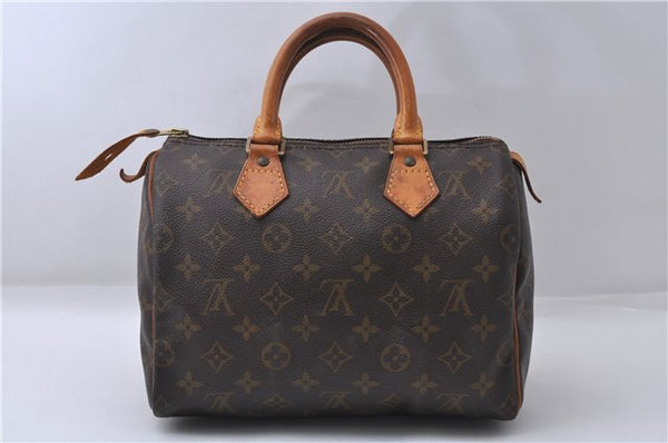 Authentic Louis Vuitton Monogram Speedy 25 Boston Hand Bag Purse M41528 LV 5505D