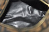 Authentic FENDI Vintage Zucca Pouch Purse Canvas Leather Brown 5505F