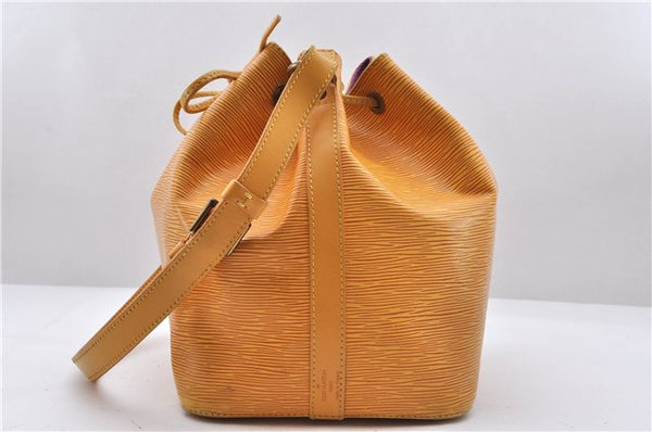 Authentic Louis Vuitton Epi Petit Noe Shoulder Bag Yellow M44109 LV 5506D