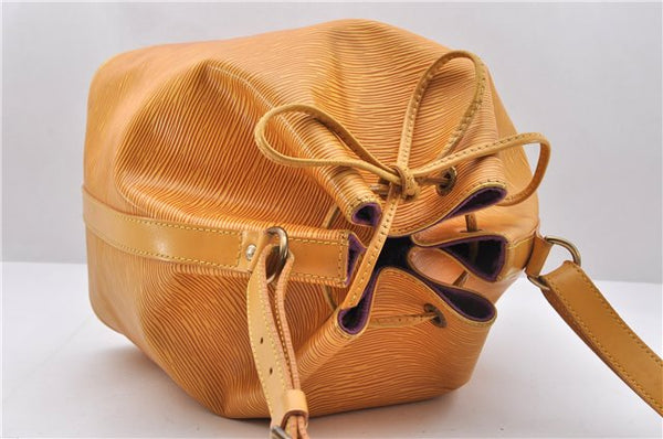 Authentic Louis Vuitton Epi Petit Noe Shoulder Bag Yellow M44109 LV 5506D