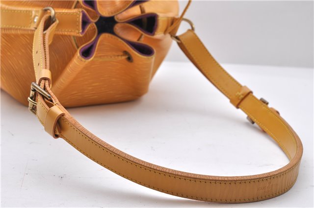 Authentic Louis Vuitton Epi Petit Noe Shoulder Bag Yellow M44109 LV 5506D