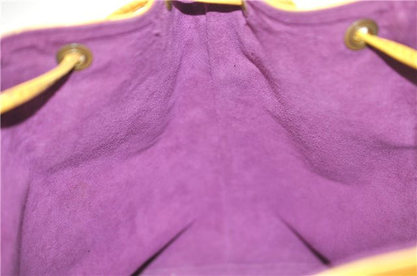 Authentic Louis Vuitton Epi Petit Noe Shoulder Bag Yellow M44109 LV 5506D