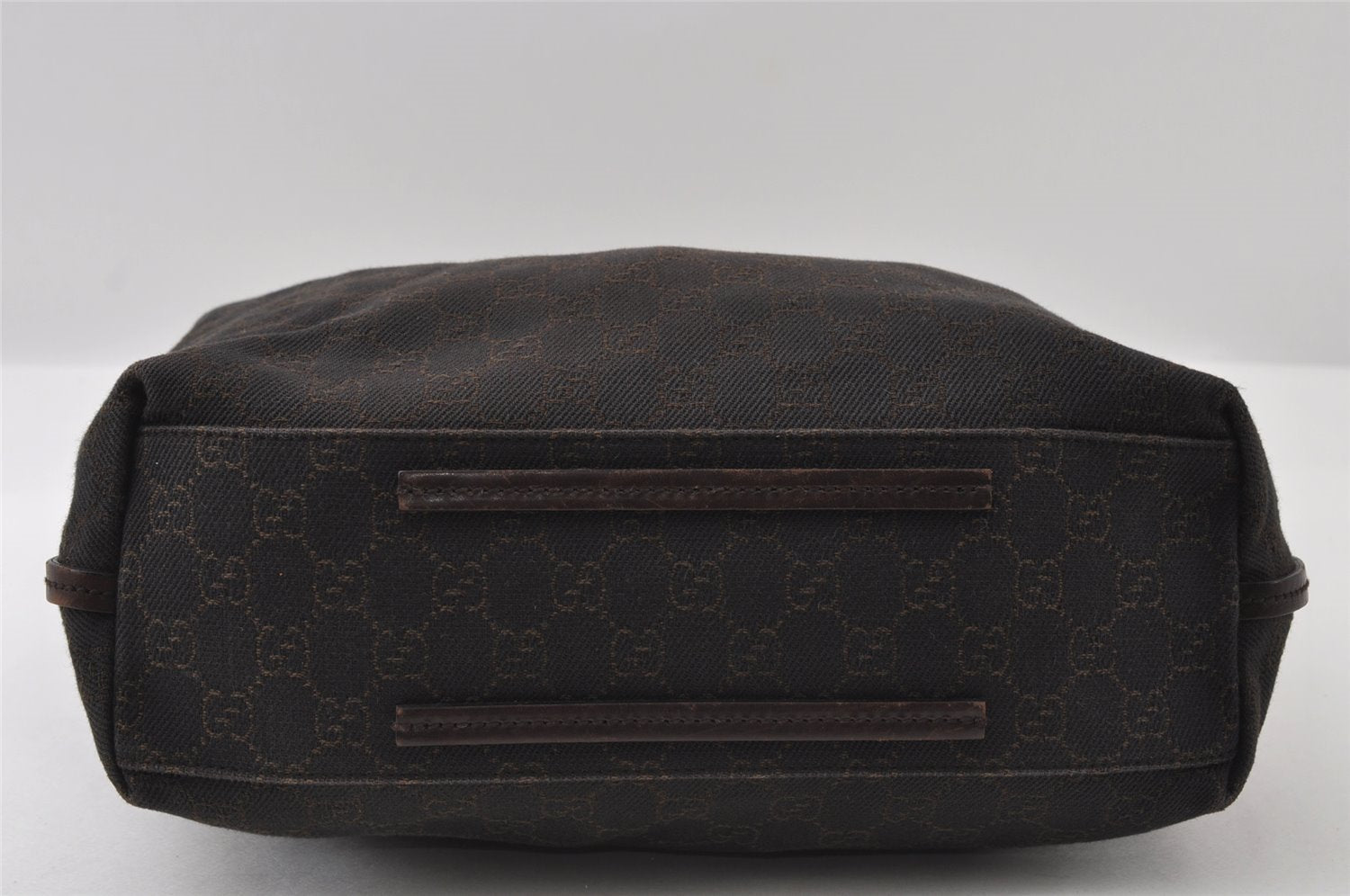 Authentic GUCCI Vintage Shoulder Tote Bag GG Canvas Leather 101341 Brown 5507I