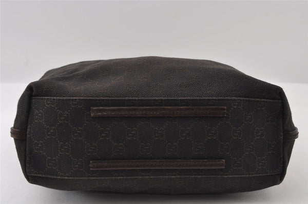 Authentic GUCCI Vintage Shoulder Tote Bag GG Canvas Leather 101341 Brown 5507I