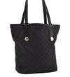 Authentic GUCCI Charmy Shoulder Tote Bag GG Canvas Leather 153009 Black 5508I