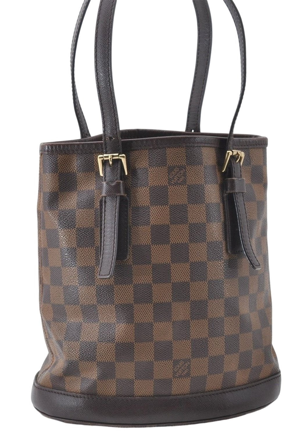 Authentic Louis Vuitton Damier Marais Bucket Shoulder Tote Bag N42240 LV 5509E