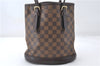 Authentic Louis Vuitton Damier Marais Bucket Shoulder Tote Bag N42240 LV 5509E